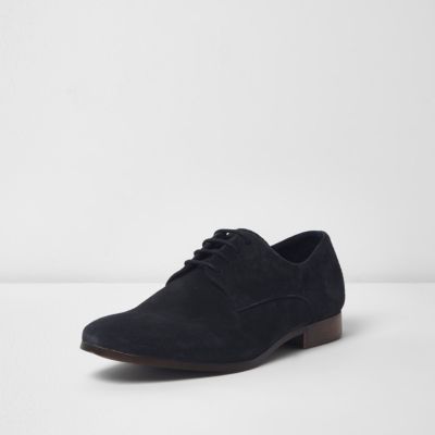 Navy smart suede shoes